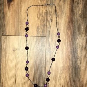 Purple long necklace